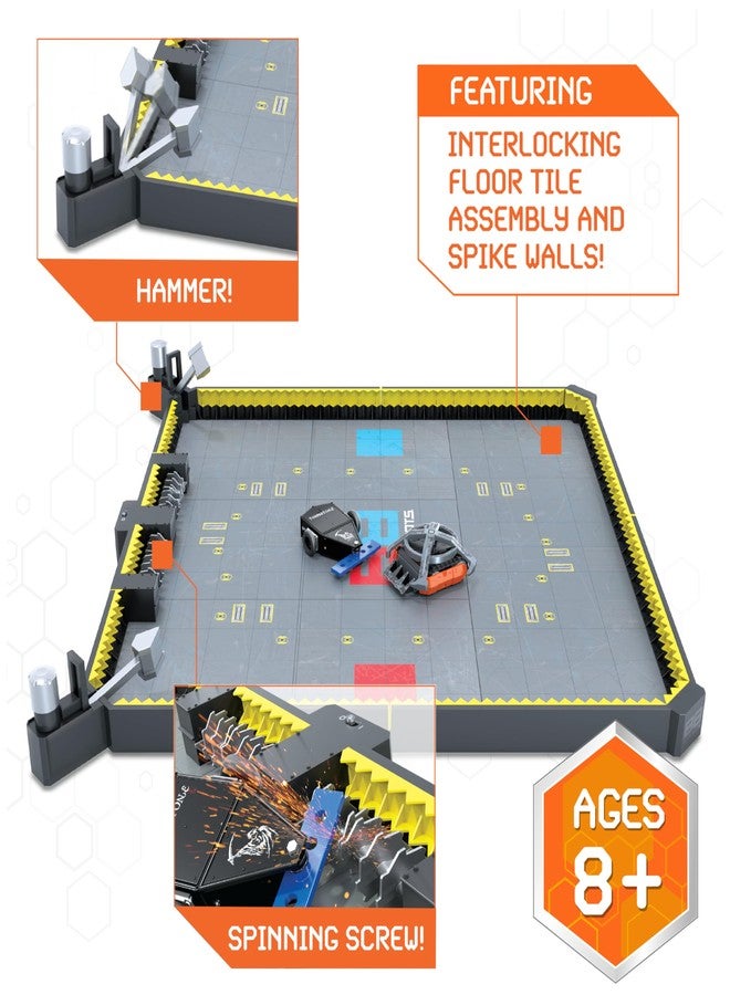 روبوتات سداسية لعبة روبوتات التحكم عن بعد HEX Bots BattleBots Arena MAX، للأطفال، تحتوي على أكثر من 30 قطعة، مناسبة للأولاد والبنات من عمر 8 سنوات فما فوق، البطاريات متضمنة. - Image 2